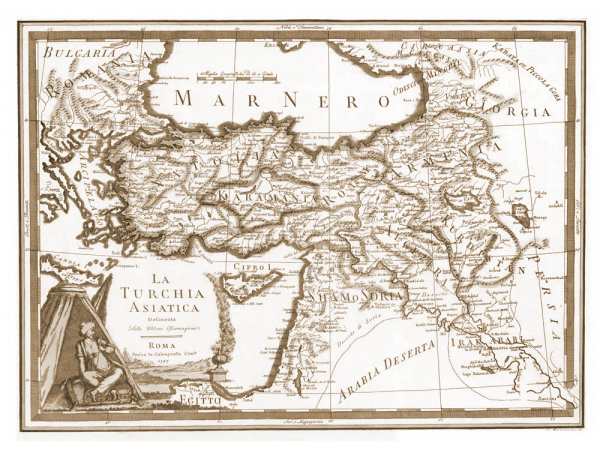 Turchia antica seppiata CARTOGRAFICA VISCEGLIA